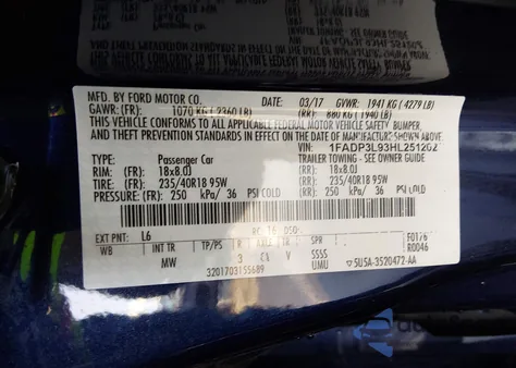 2017 Ford Focus St from USA, damaged, VIN 1FADP3L93HL251202